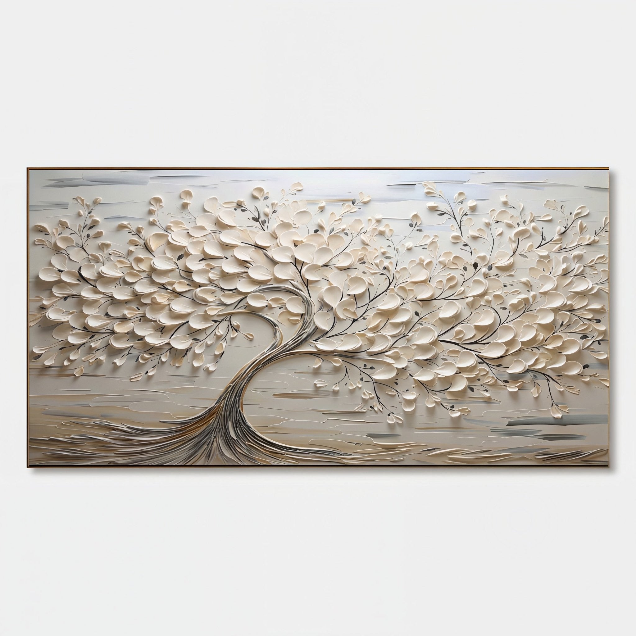 Heavy Texture Neutral Abstract Wall Art CZ0060 - Viral Wall Art